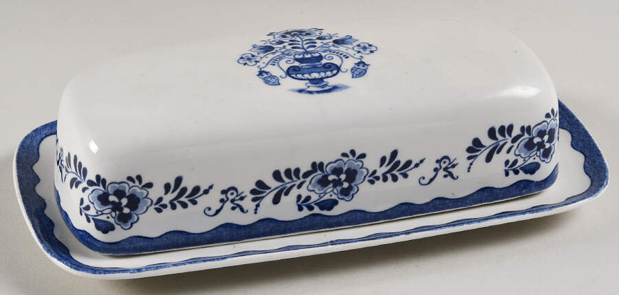 Holland Blue Scenes 1/4 Lb Covered Butter by Johnson Brothers-1