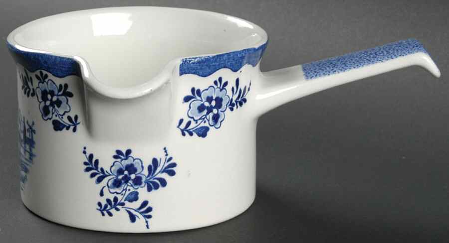 Holland Blue Scenes Round Gravy Boat by Johnson Brothers-1