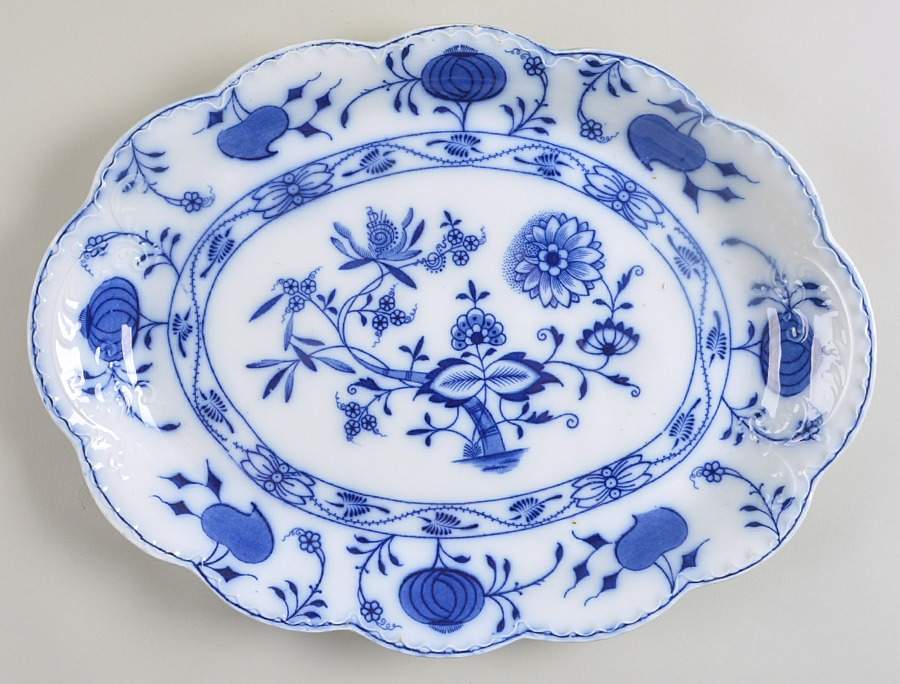 Holland (Flow Blue) 18" Oval Serving Platter by Johnson Brothers-1