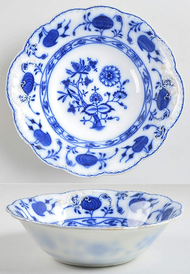 Holland (Flow Blue) 8" Round Vegetable Bowl by Johnson Brothers-1