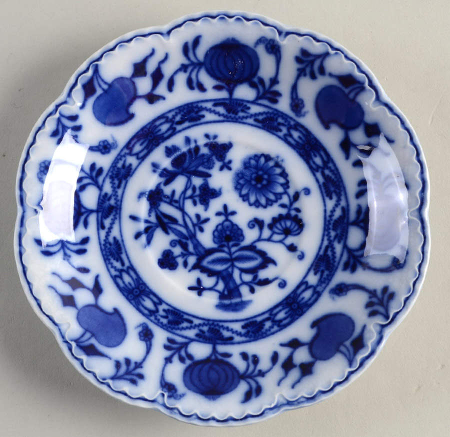 Holland (Flow Blue) Saucer for Oversized Cup by Johnson Brothers-1