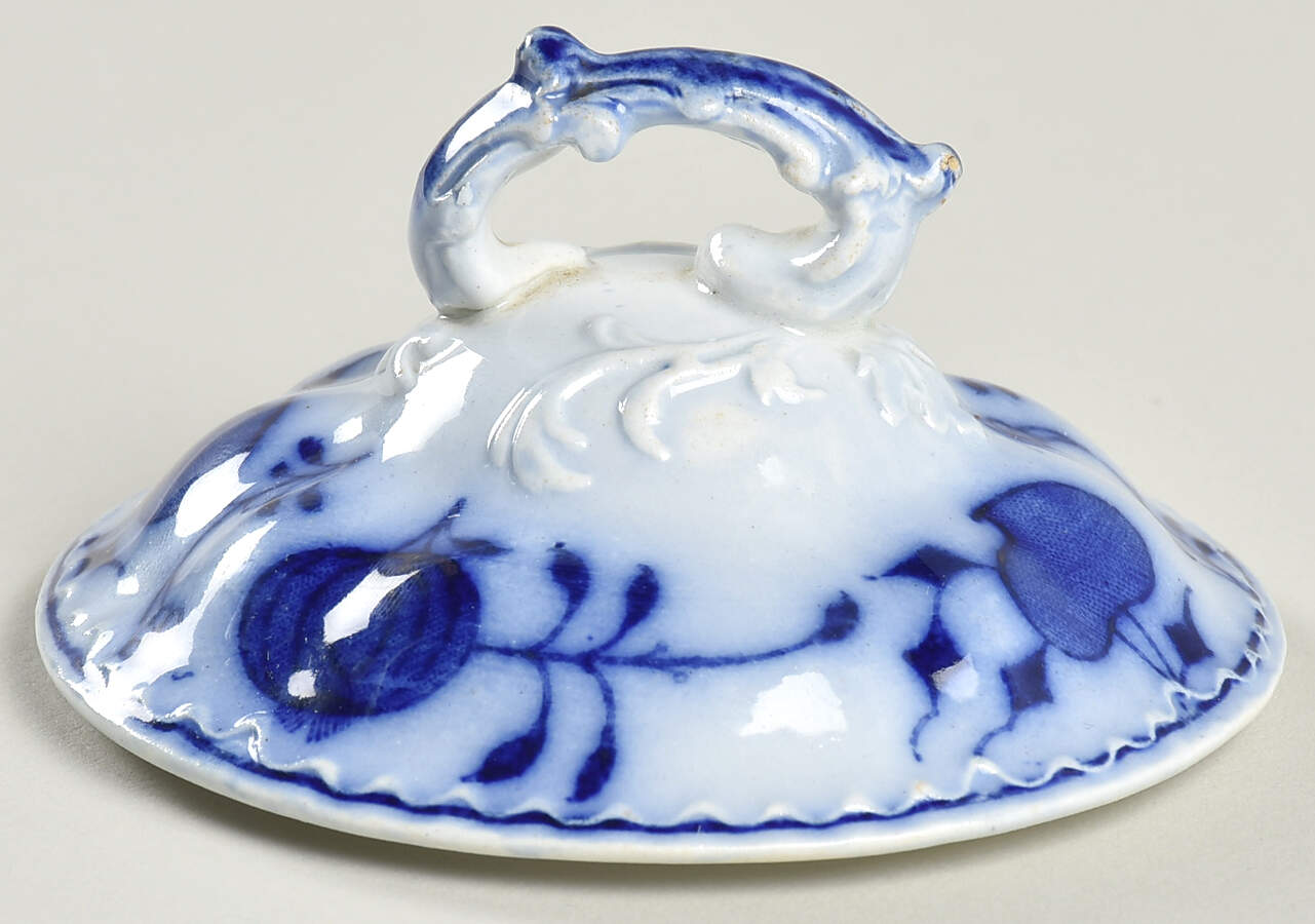 Holland (Flow Blue) Lid for Teapot by Johnson Brothers-1