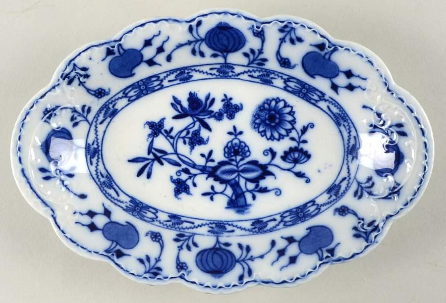 Holland (Flow Blue) Relish/Gravy Underplate by Johnson Brothers-1
