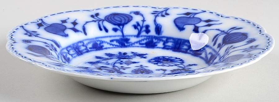 Holland (Flow Blue) Rim Soup Bowl by Johnson Brothers-1