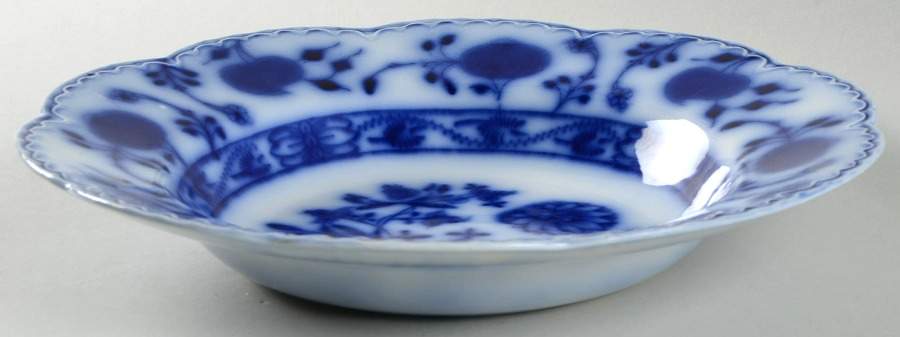 Holland (Flow Blue) Large Rim Soup Bowl by Johnson Brothers-1