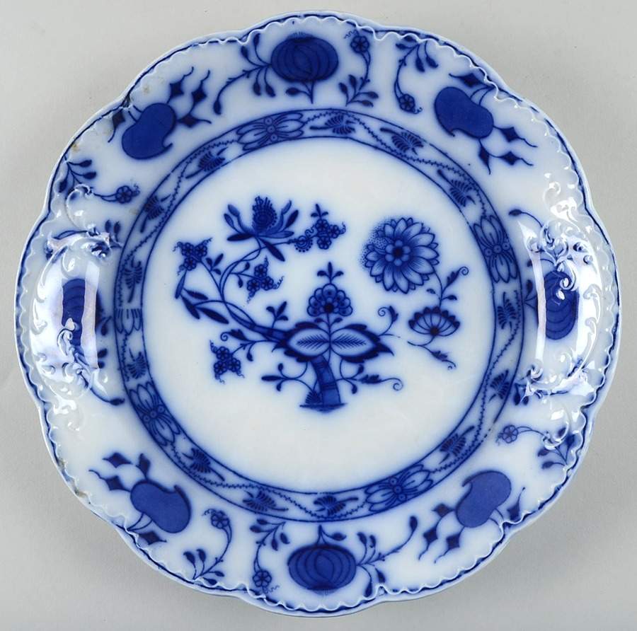 Holland (Flow Blue) 12" Chop Plate (Round Platter) by Johnson Brothers-1