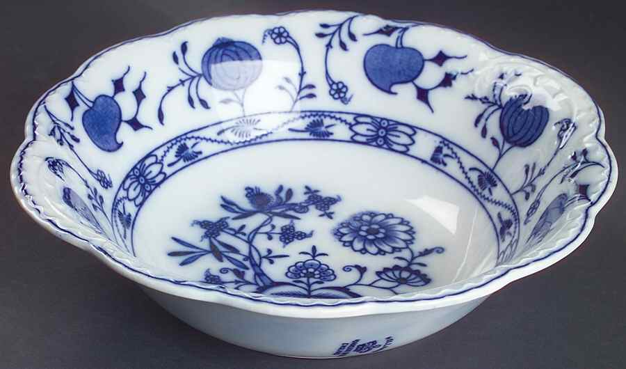 Holland (Flow Blue) 9" Round Vegetable Bowl by Johnson Brothers-1