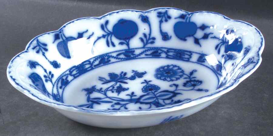 Holland (Flow Blue) 9" Oval Vegetable Bowl by Johnson Brothers-1