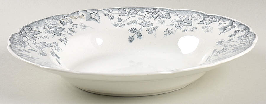 Hop Blue Gray Rim Soup Bowl by Johnson Brothers-1