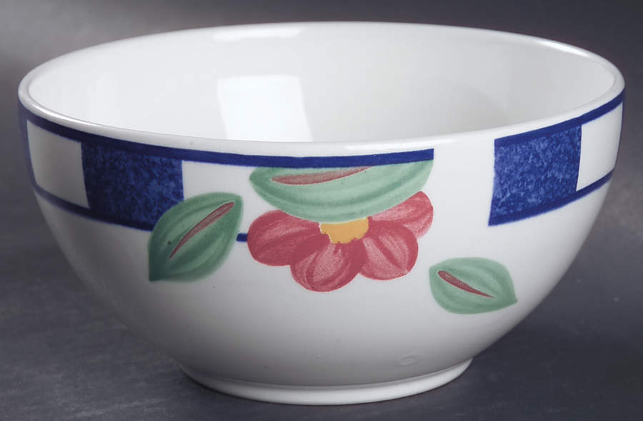 Hopscotch Blue Individual Salad Bowl by Johnson Brothers-1