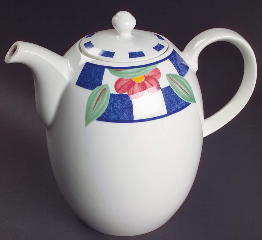 Hopscotch Blue Coffee Pot & Lid by Johnson Brothers-1