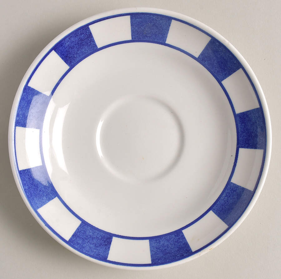 Hopscotch Blue Saucer for Oversized Cup by Johnson Brothers-1
