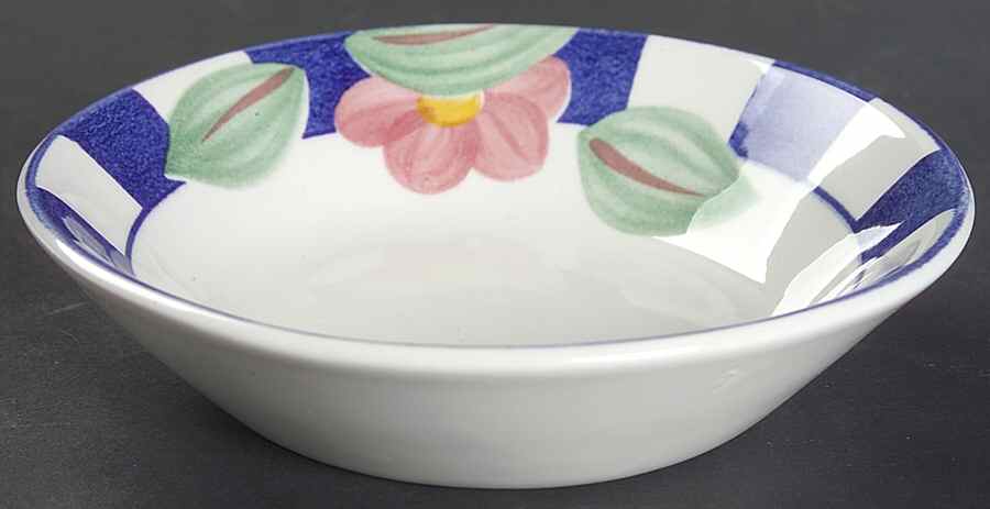 Hopscotch Blue Fruit/Dessert (Sauce) Bowl by Johnson Brothers-1