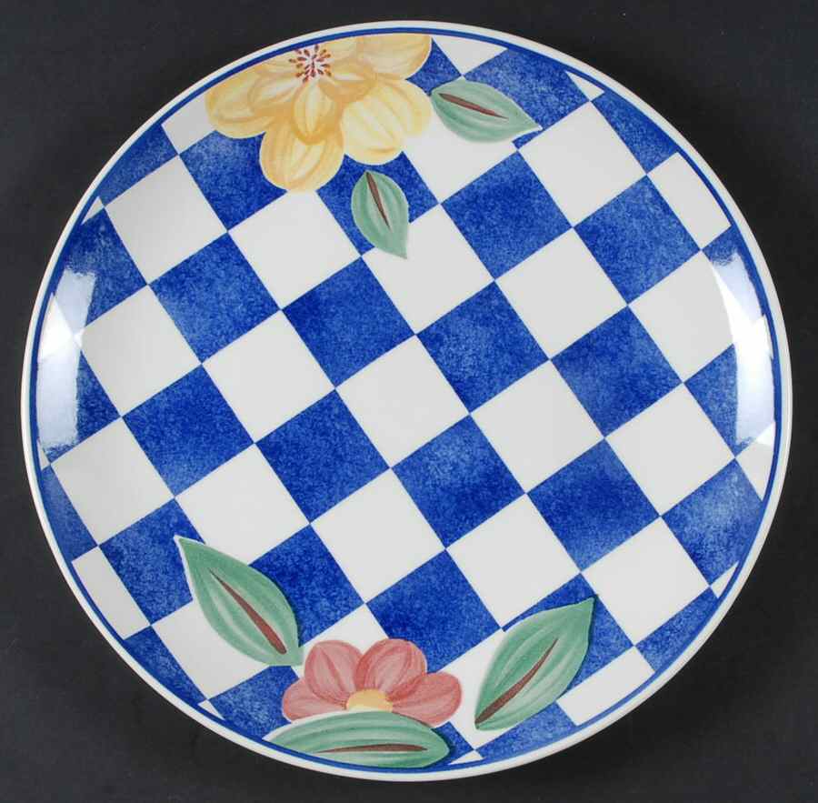 Hopscotch Blue 12" Chop Plate (Round Platter) by Johnson Brothers-1