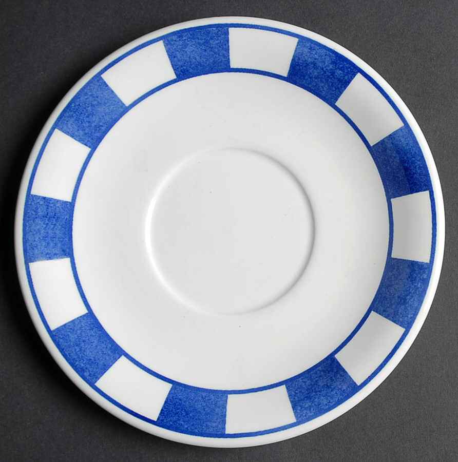 Hopscotch Blue Underplate for Gravy Boat by Johnson Brothers-1