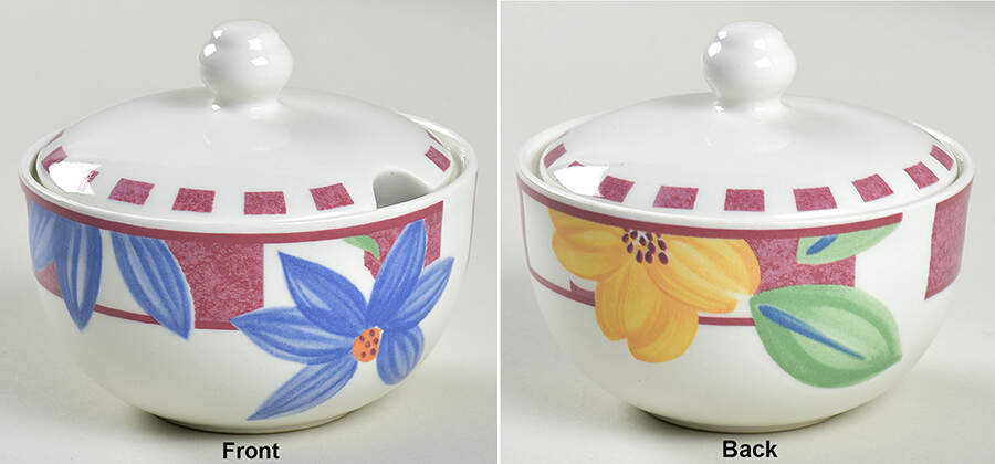 Hopscotch Red Sugar Bowl & Lid by Johnson Brothers-1