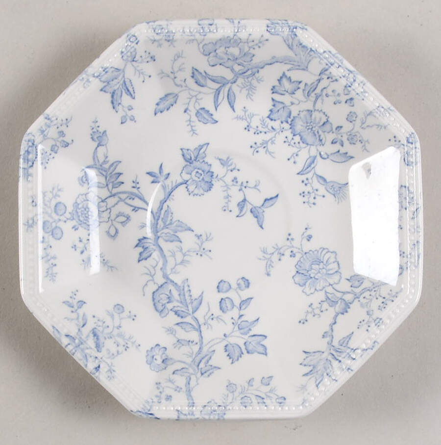 Hyde Park Blue (Heritage) Saucer by Johnson Brothers-1