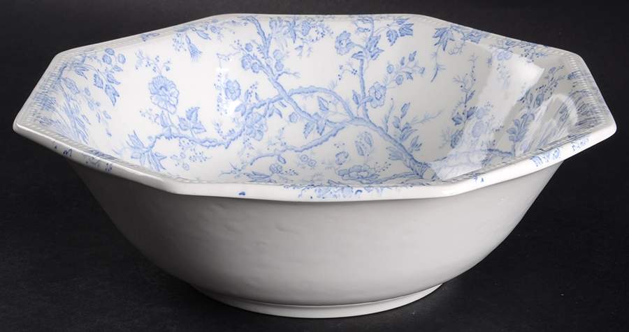 Hyde Park Blue (Heritage) 8" Round Vegetable Bowl by Johnson Brothers-1