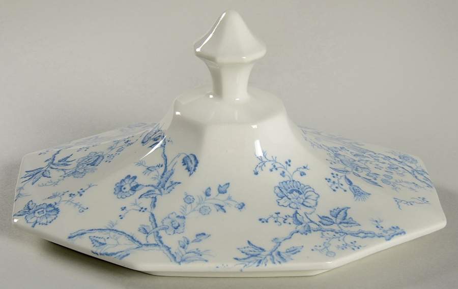 Hyde Park Blue (Heritage) Lid for Oval Vegetable by Johnson Brothers-1