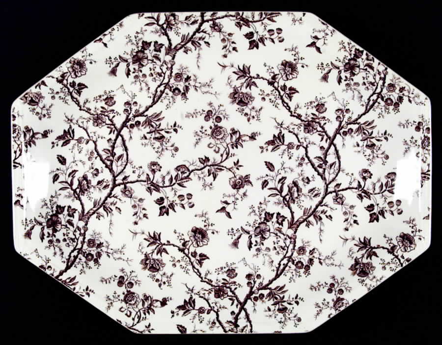 Hyde Park Brown (Heritage) 13" Oval Serving Platter by Johnson Brothers-1