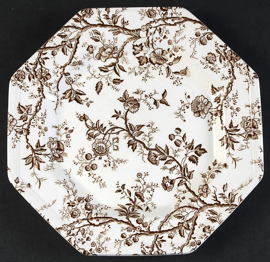 Hyde Park Brown (Heritage) Salad Plate by Johnson Brothers-1