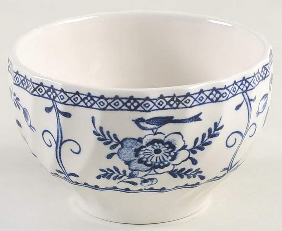 Indies Blue Open Sugar Bowl by Johnson Brothers-1