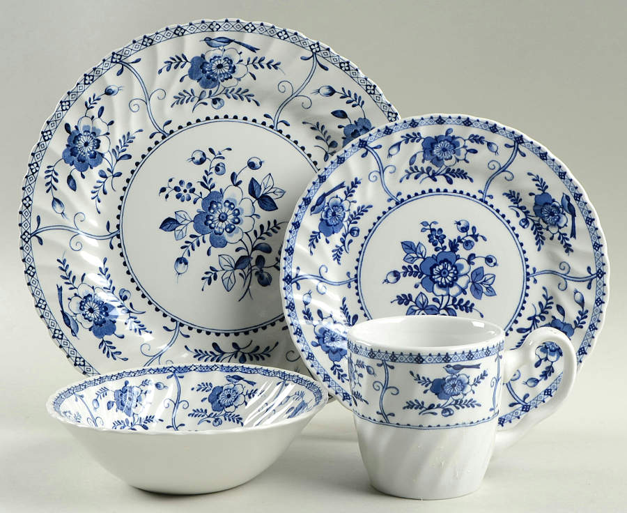 Indies Blue 4 Piece Place Setting by Johnson Brothers-1