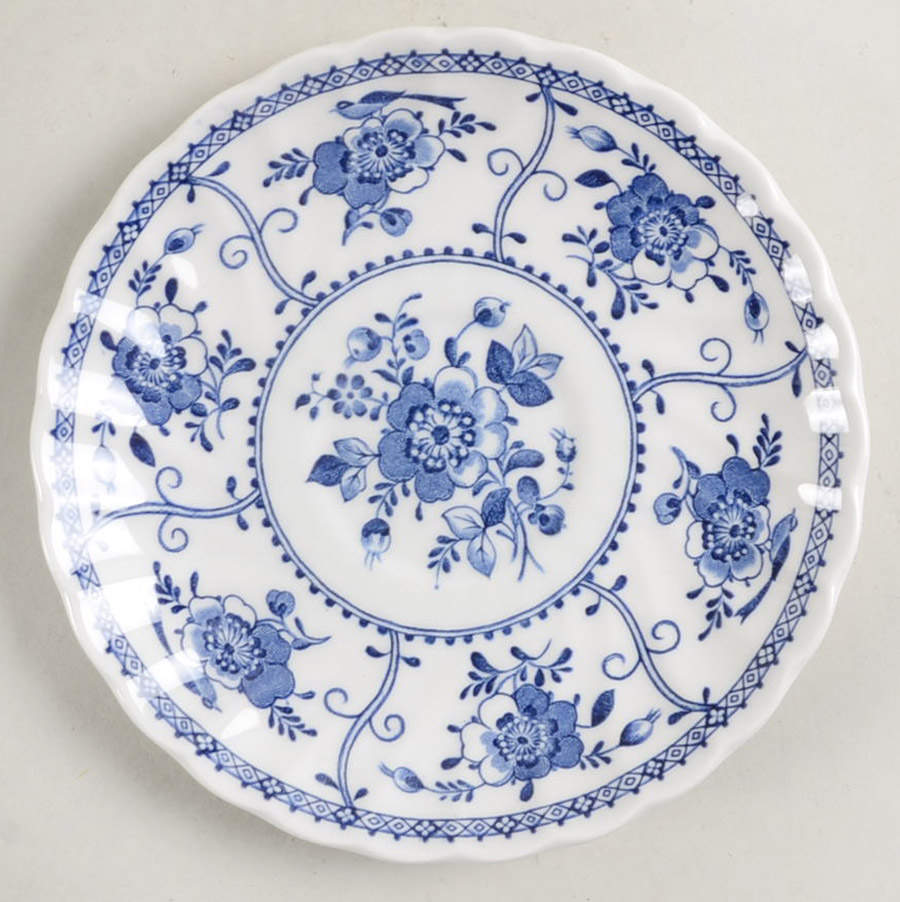 Indies Blue Saucer for Flat Cup by Johnson Brothers-1