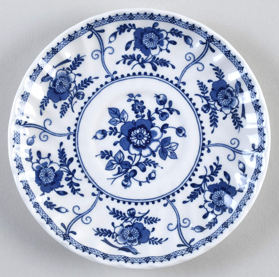 Indies Blue Saucer for Oversized Cup by Johnson Brothers-1
