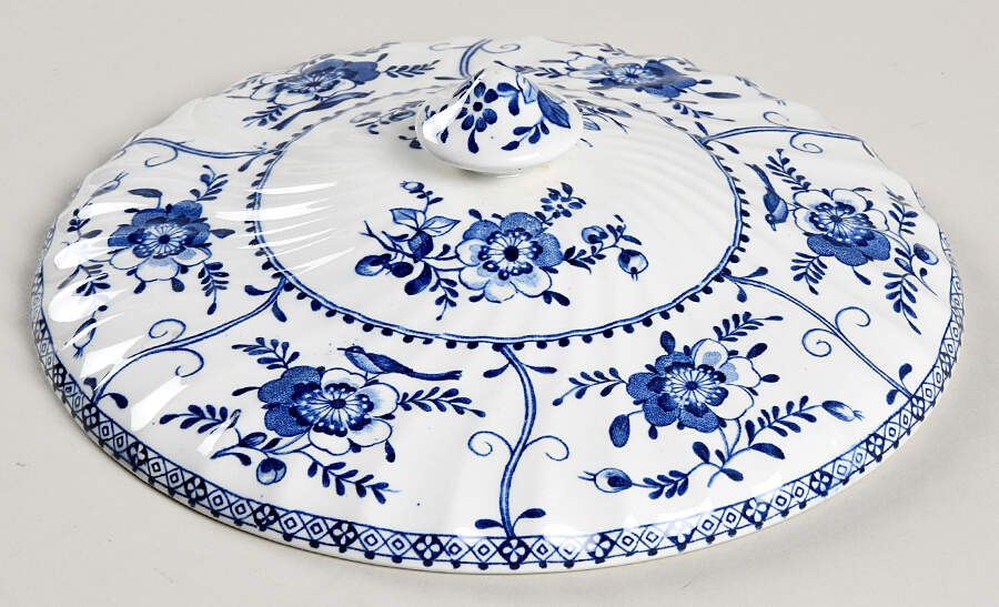 Indies Blue Lid for Round Vegetable by Johnson Brothers-1