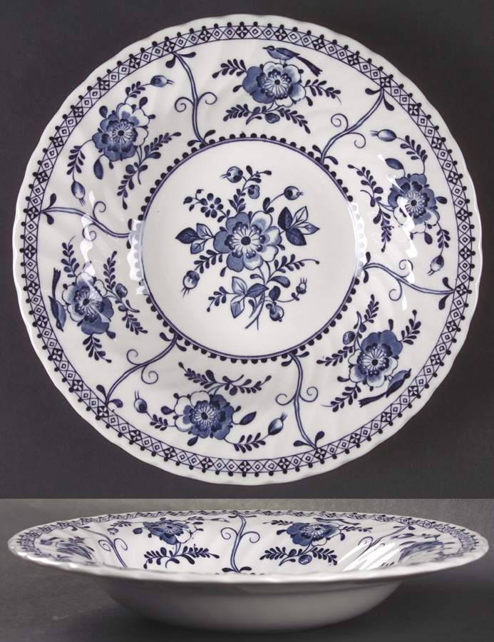 Indies Blue Rim Soup Bowl by Johnson Brothers-1