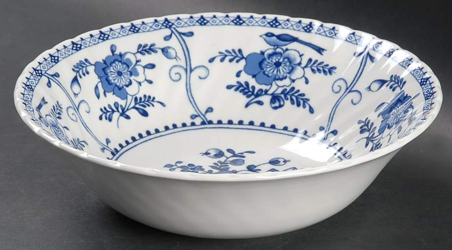 Indies Blue 8" Round Vegetable Bowl by Johnson Brothers-1