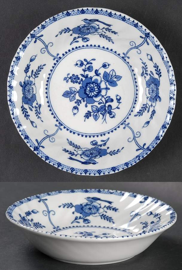 Indies Blue Fruit/Dessert (Sauce) Bowl by Johnson Brothers-1