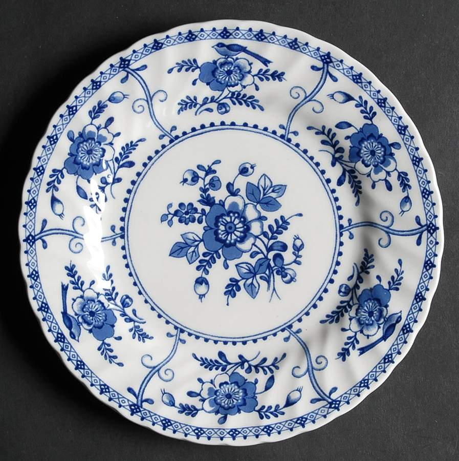 Indies Blue Dessert/Pie Plate by Johnson Brothers-1