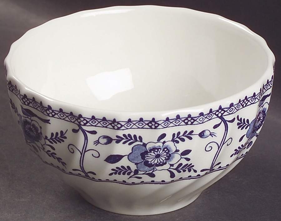 Indies Blue Open Rice/Sugar Bowl by Johnson Brothers-1