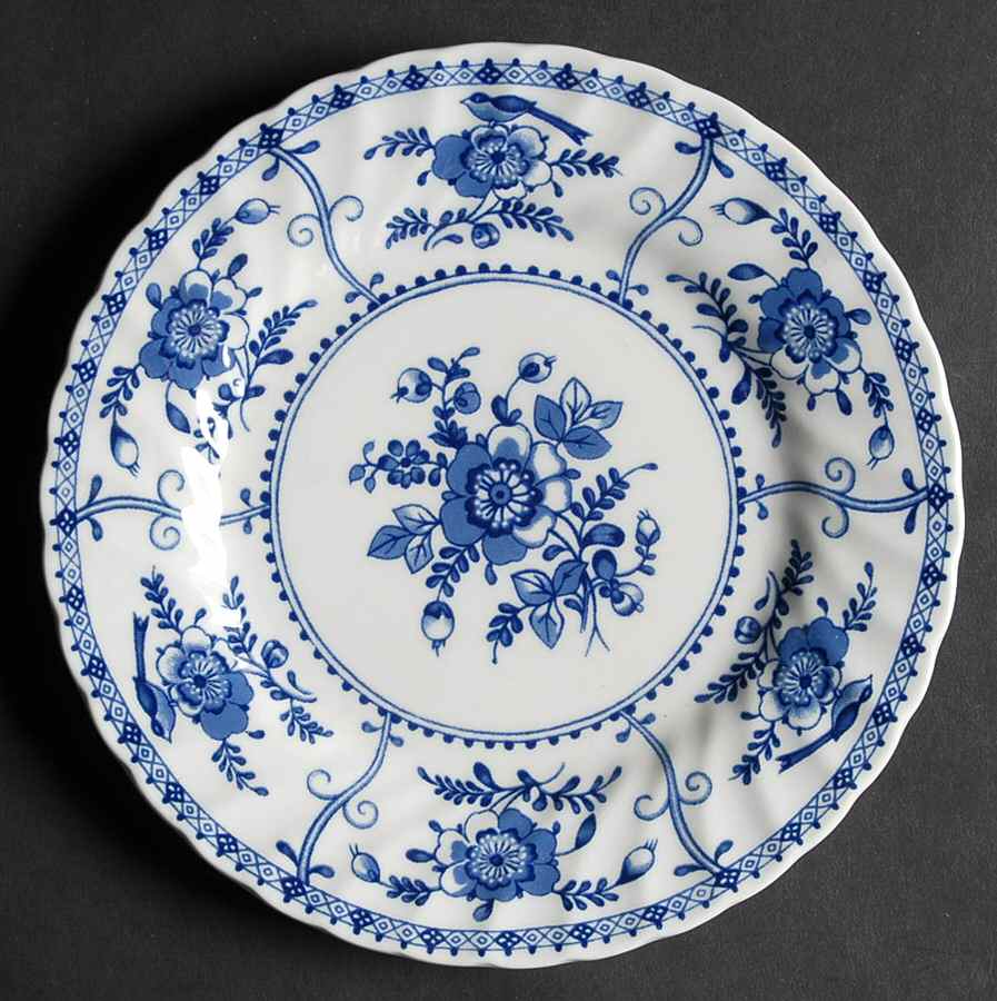 Indies Blue Dessert/Pie Plate by Johnson Brothers-1