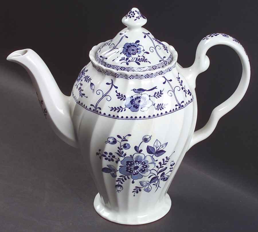Indies Blue Small Coffee Pot & Lid by Johnson Brothers-1