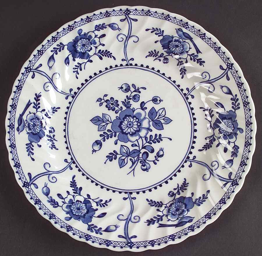 Indies Blue Luncheon Plate by Johnson Brothers-1