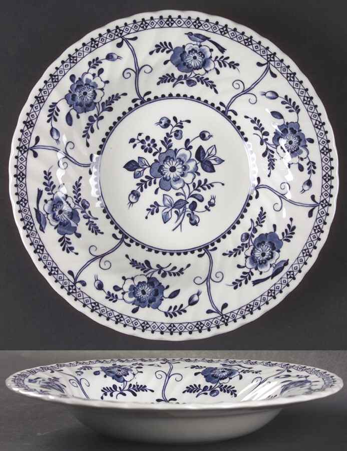 Indies Blue Rim Soup Bowl by Johnson Brothers-1