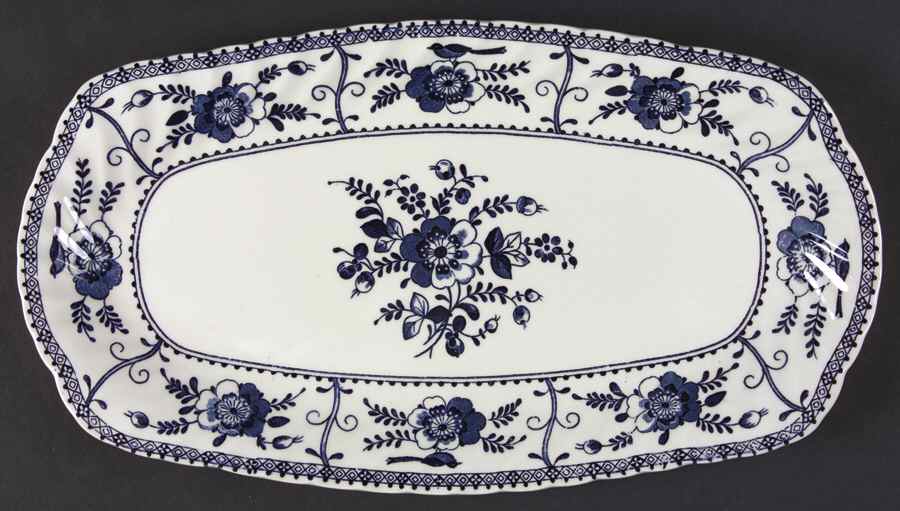 Indies Blue Large Sandwich Tray by Johnson Brothers-1
