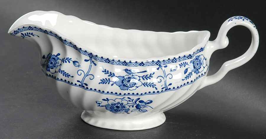 Indies Blue Gravy Boat by Johnson Brothers-1