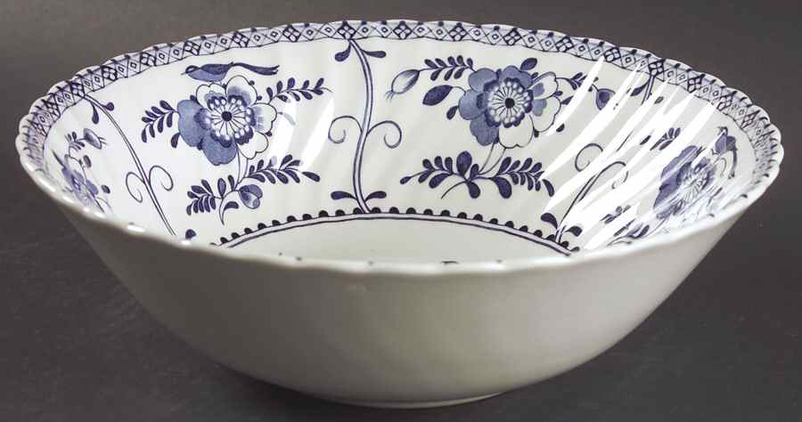 Indies Blue 10" Round Vegetable Bowl by Johnson Brothers-1