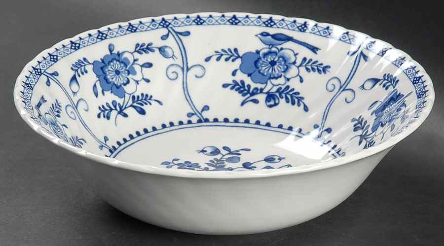 Indies Blue 8" Round Vegetable Bowl by Johnson Brothers-1