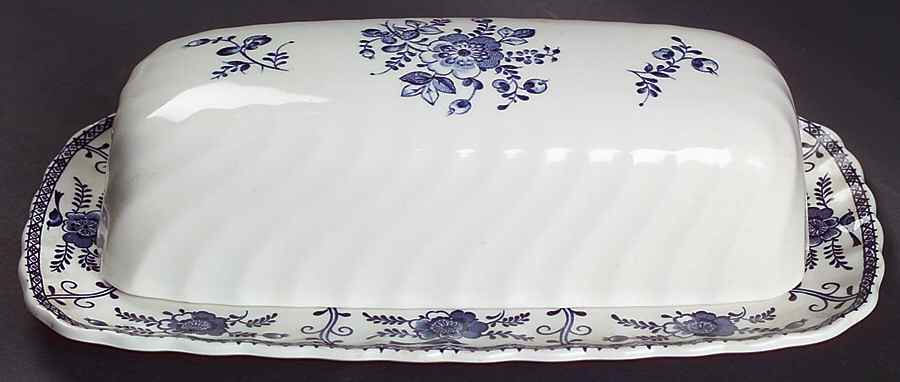 Indies Blue 1/4 Lb Covered Butter by Johnson Brothers-1