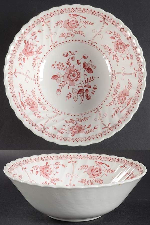 Indies Pink 8" Round Vegetable Bowl by Johnson Brothers-1