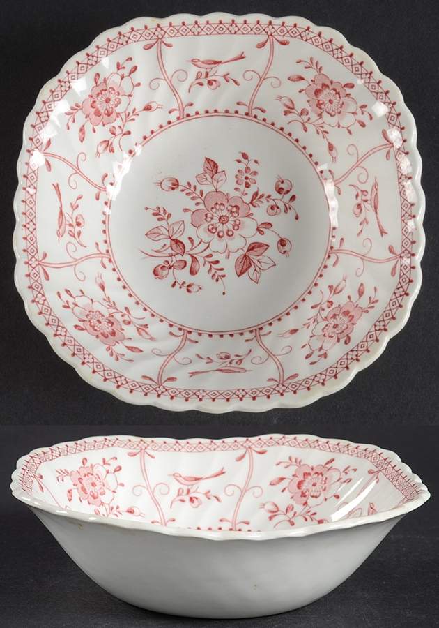 Indies Pink Square Cereal Bowl by Johnson Brothers-1