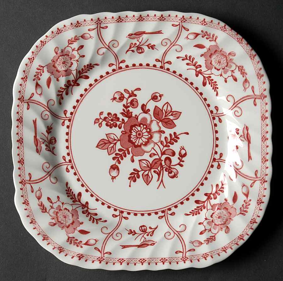 Indies Pink Square Salad Plate by Johnson Brothers-1