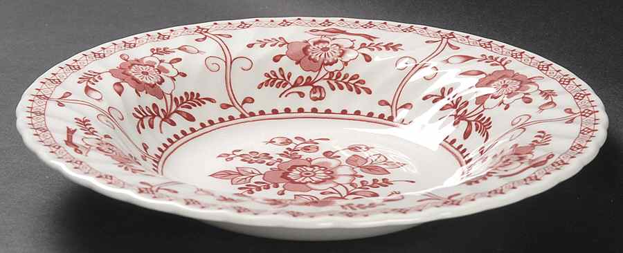 Indies Pink Rim Soup Bowl by Johnson Brothers-1