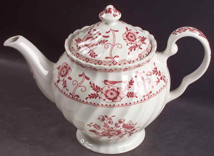 Indies Pink Teapot & Lid by Johnson Brothers-1