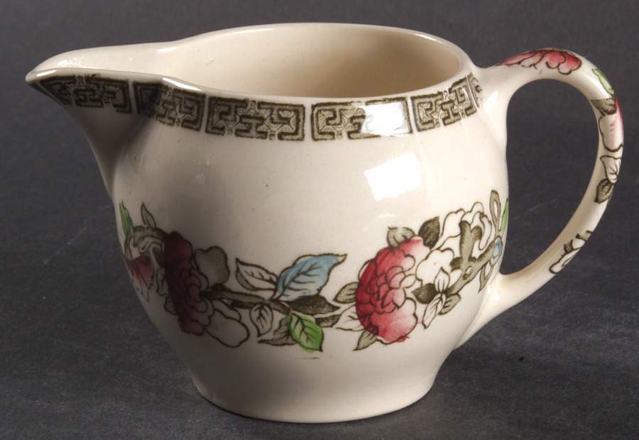 Indian Tree (Green Key, Cream-Off White) Mini Creamer by Johnson Brothers-1